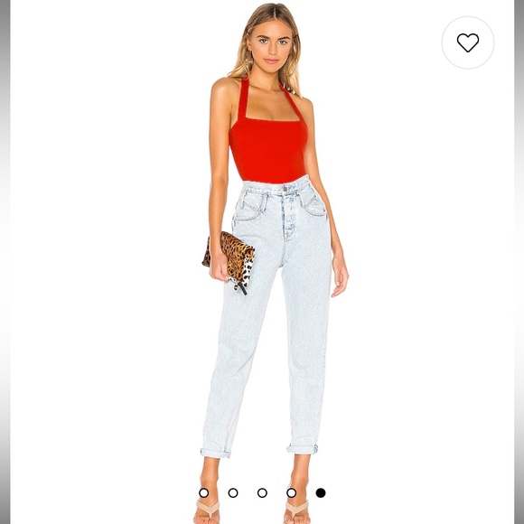 Superdown Reese halter top bodysuit in red - Picture 4 of 4